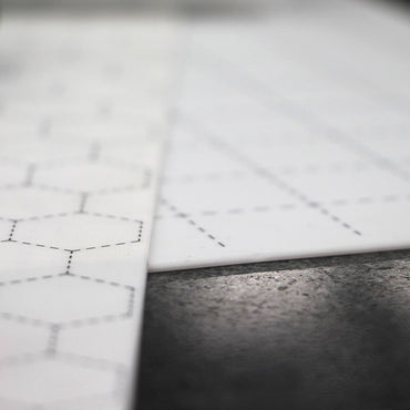 Big Pockets Silicone Hex/Square Grid Battlemat - (White Map)