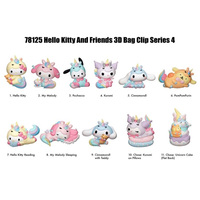 Hello Kitty and Friends - Series 4 3D Figural Foam Bag Clip Blind Bag