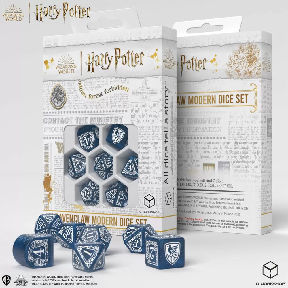 Q Workshop Harry Potter Modern Dice Set - Ravenclaw - Blue Dice Set 7