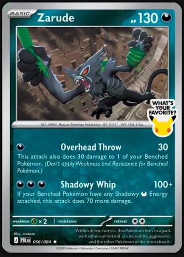 Zarude (056/084) (What's Your Favorite Stamp) [Mega Evolution: Pitch Black]