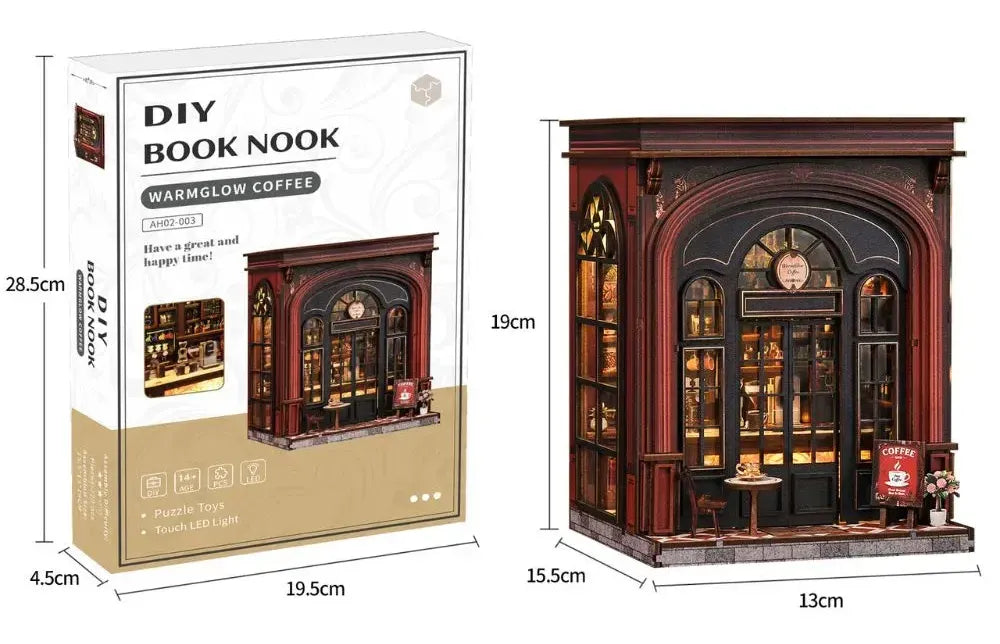 Warmglow Coffee Book Nook DIY 3D Puzzle [AH02-003]