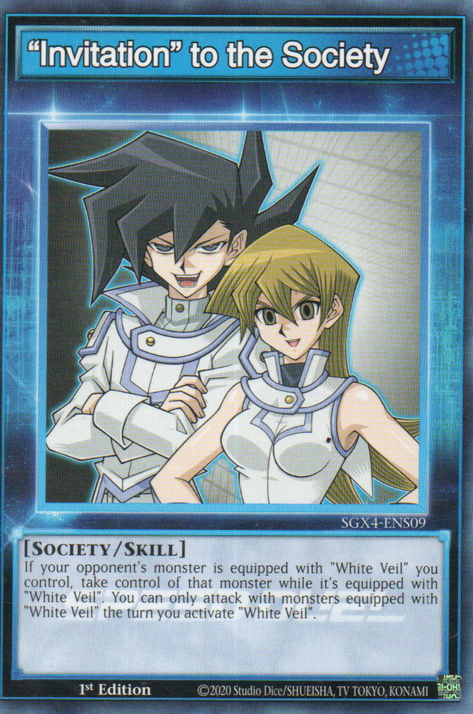"Invitation" to the Society [SGX4-ENS09] Common