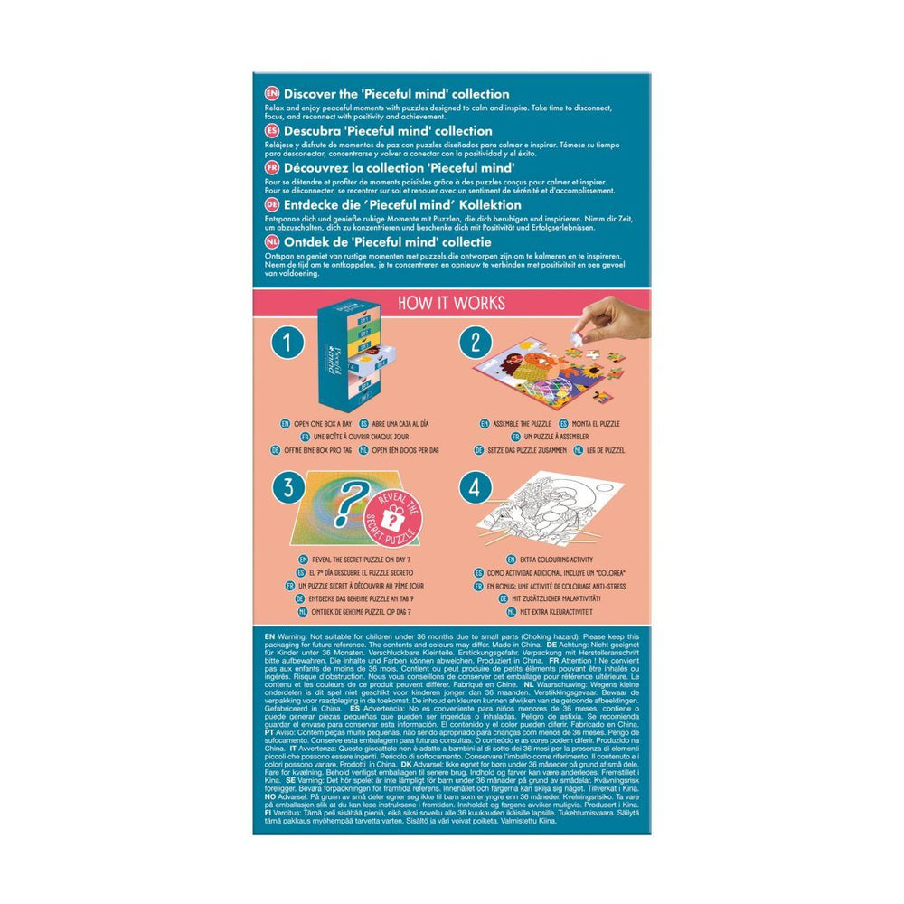 Puzzle - Jumbo - Pieceful Mind - Take a Moment, 6 x 54pc Puzzles