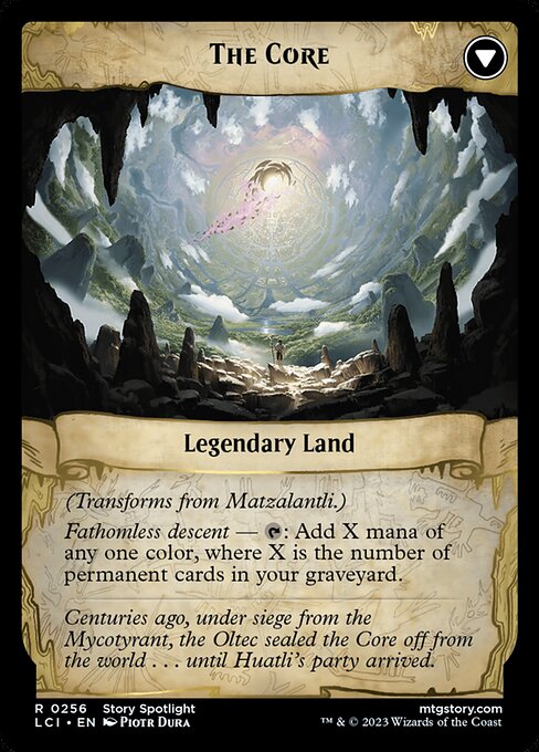 Matzalantli, the Great Door // The Core [The Lost Caverns of Ixalan Prerelease Cards]