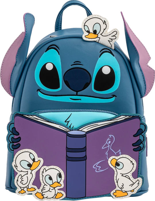 Lilo & Stitch - Stitch Storytime Ducklings 10” Faux Leather Mini Backpack