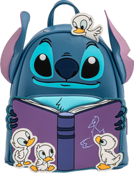 Lilo & Stitch - Stitch Storytime Ducklings 10” Faux Leather Mini Backpack