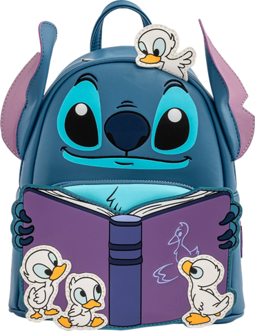 Lilo & Stitch - Stitch Storytime Ducklings 10” Faux Leather Mini Backpack