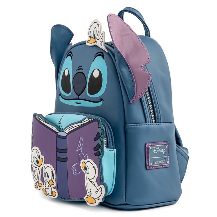 Lilo & Stitch - Stitch Storytime Ducklings 10” Faux Leather Mini Backpack