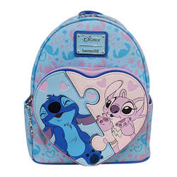 Lilo & Stitch - Stitch & Angel Puzzle 10" Faux Leather Mini Backpack