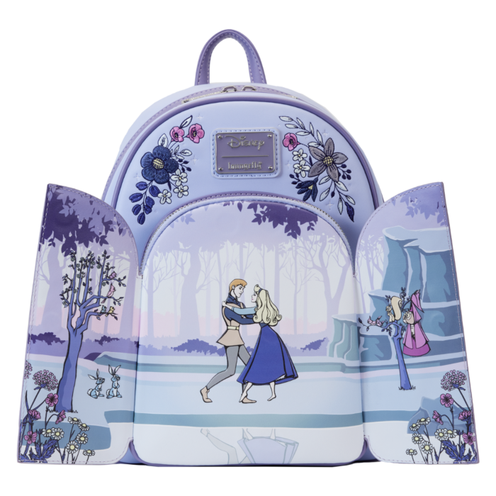 Sleeping Beauty (1959) - 65th Anniversary Floral Scene 12" Faux Leather Mini Backpack