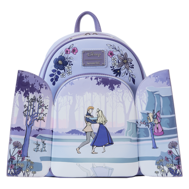 Sleeping Beauty (1959) - 65th Anniversary Floral Scene 12" Faux Leather Mini Backpack