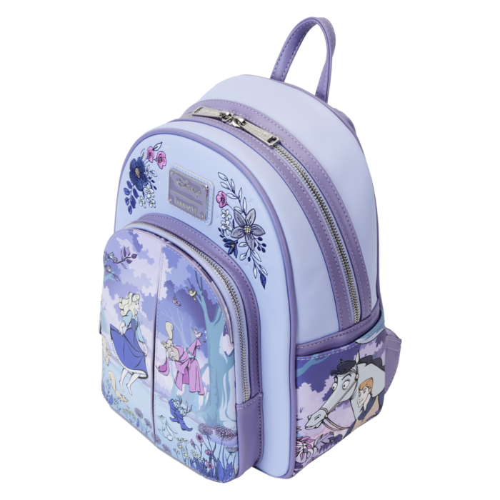 Sleeping Beauty (1959) - 65th Anniversary Floral Scene 12" Faux Leather Mini Backpack