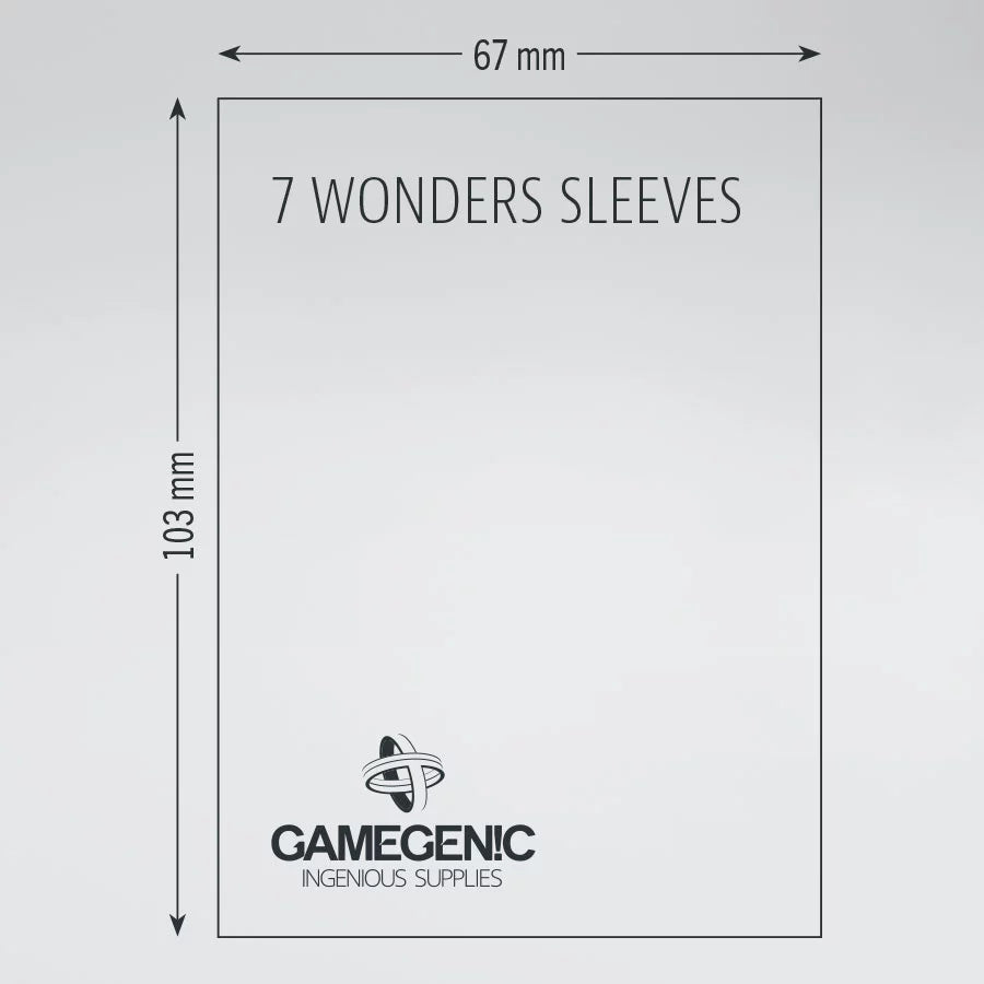 Gamegenic Matte Board Game Sleeves - 7 Wonders (67 x 103 mm) (80 Sleeves per pack)