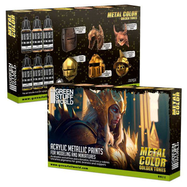 Metallic Paints Set - Gold - Green Stuff World