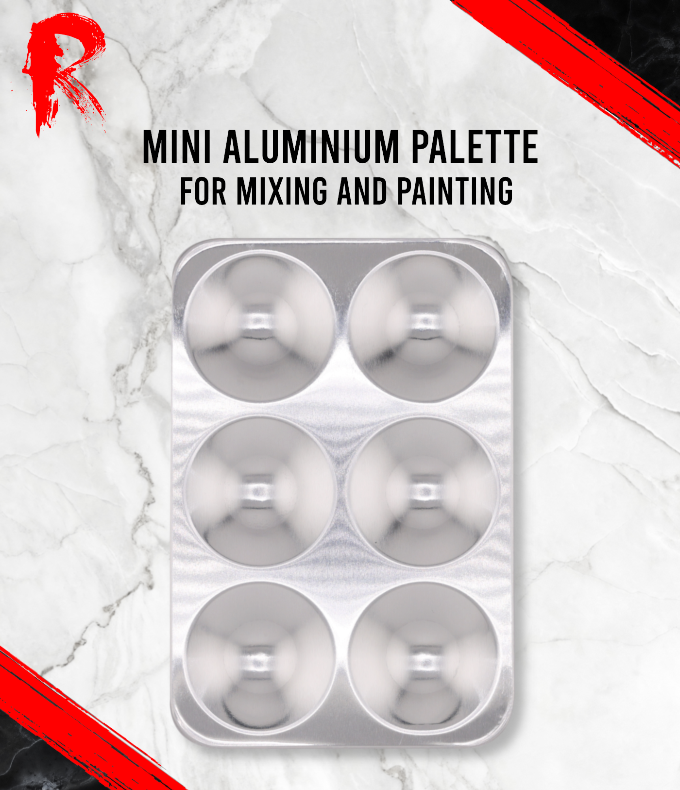 Ronin Games - Mini Aluminium Palette - 6 Wells