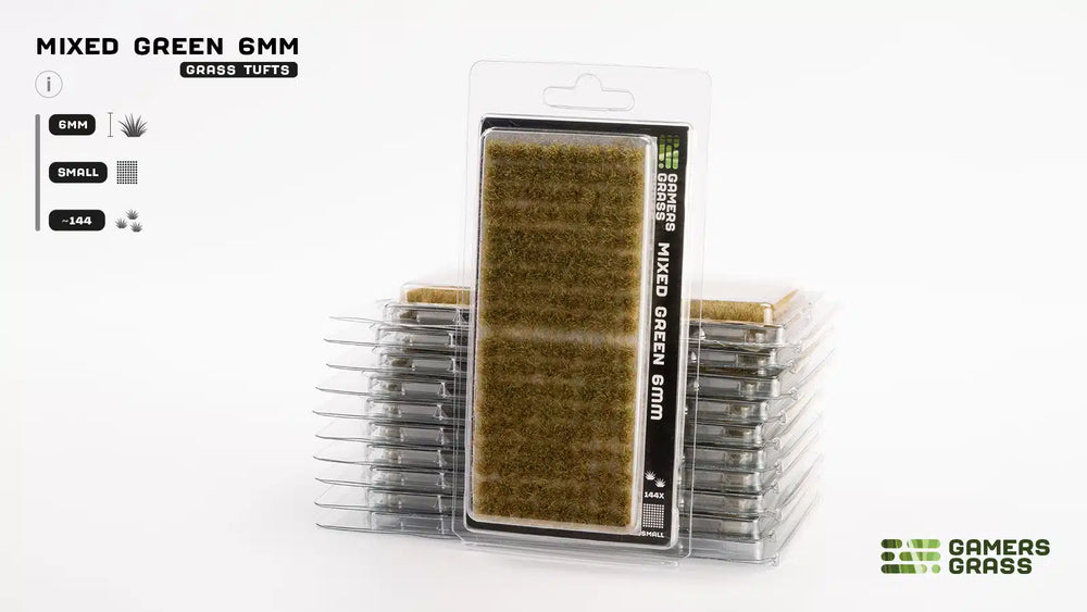 Gamers Grass - Tufts: Mixed Green 6mm (Small)