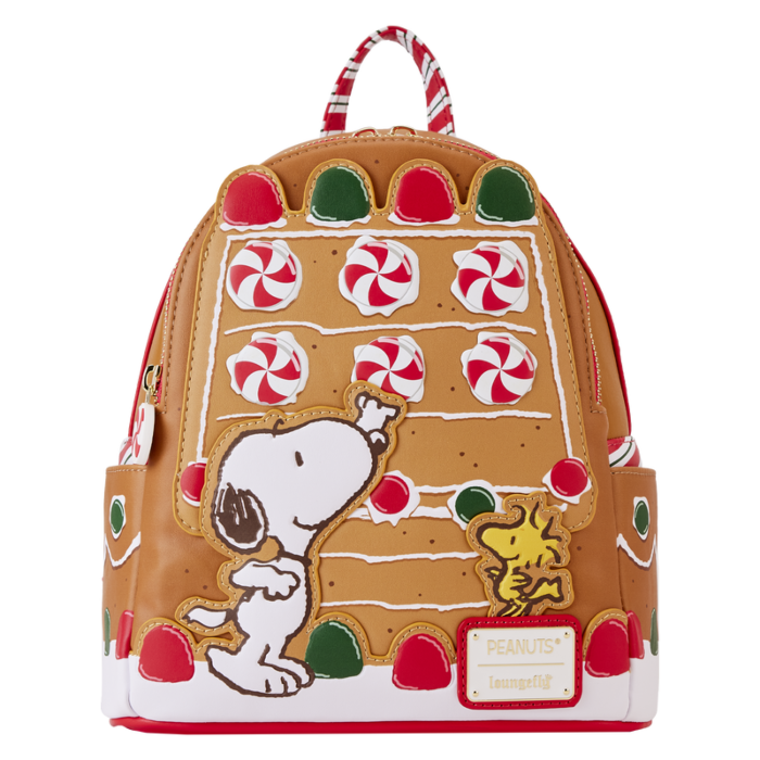 Peanuts - Snoopy Gingerbread House Scented 10" Faux Leather Mini Backpack