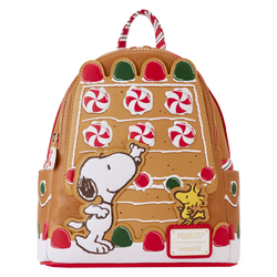 Peanuts - Snoopy Gingerbread House Scented 10" Faux Leather Mini Backpack