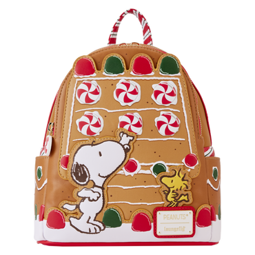 Peanuts - Snoopy Gingerbread House Scented 10" Faux Leather Mini Backpack