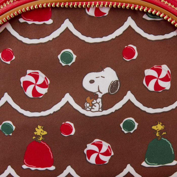 Peanuts - Snoopy Gingerbread House Scented 10" Faux Leather Mini Backpack