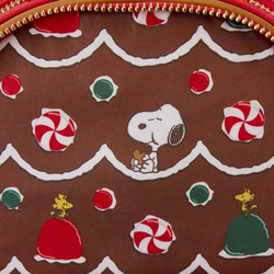 Peanuts - Snoopy Gingerbread House Scented 10" Faux Leather Mini Backpack