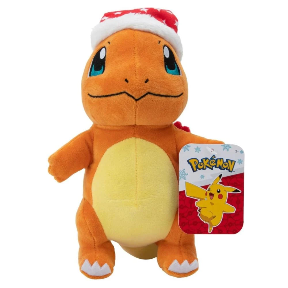 Pokemon 8" Holiday Charmander Red Holiday Starry Hat Plush