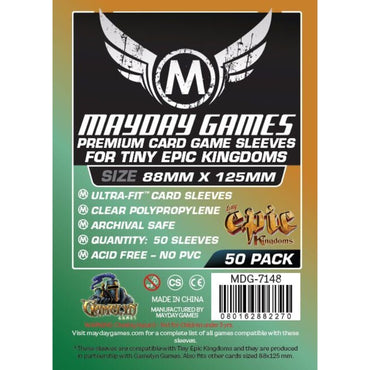 Mayday - Premium Custom Tiny Epic Kingdoms Sleeves - 88mm X 125mm - 50 Pack