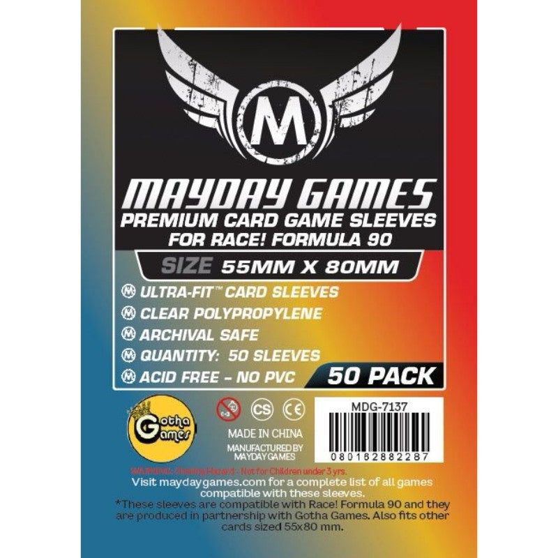 Mayday - Race! Formula 90 Card Sleeves - 55mm X 80mm 50 Pack