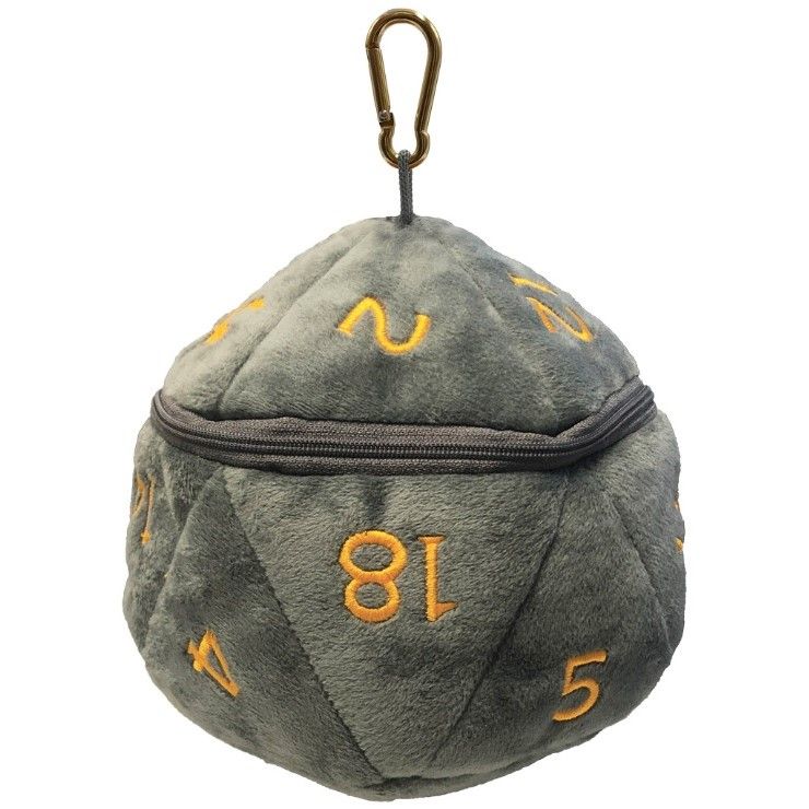 Ultra Pro: D&D D20 Plush Realmspace Grey and Orange Dice Bag
