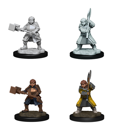 Critical Role Unpainted Miniatures Dwarf Dwendalian Empire Fighter Female (2)