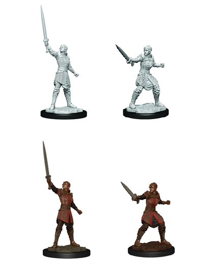 Critical Role Unpainted Miniatures Human Dwendalian Empire Fighter Female (2)