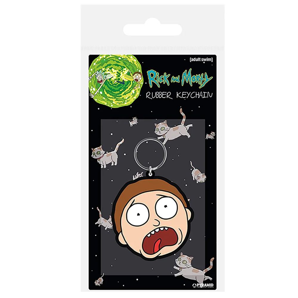 Rick and Morty Rubber Keychain - Scared Morty