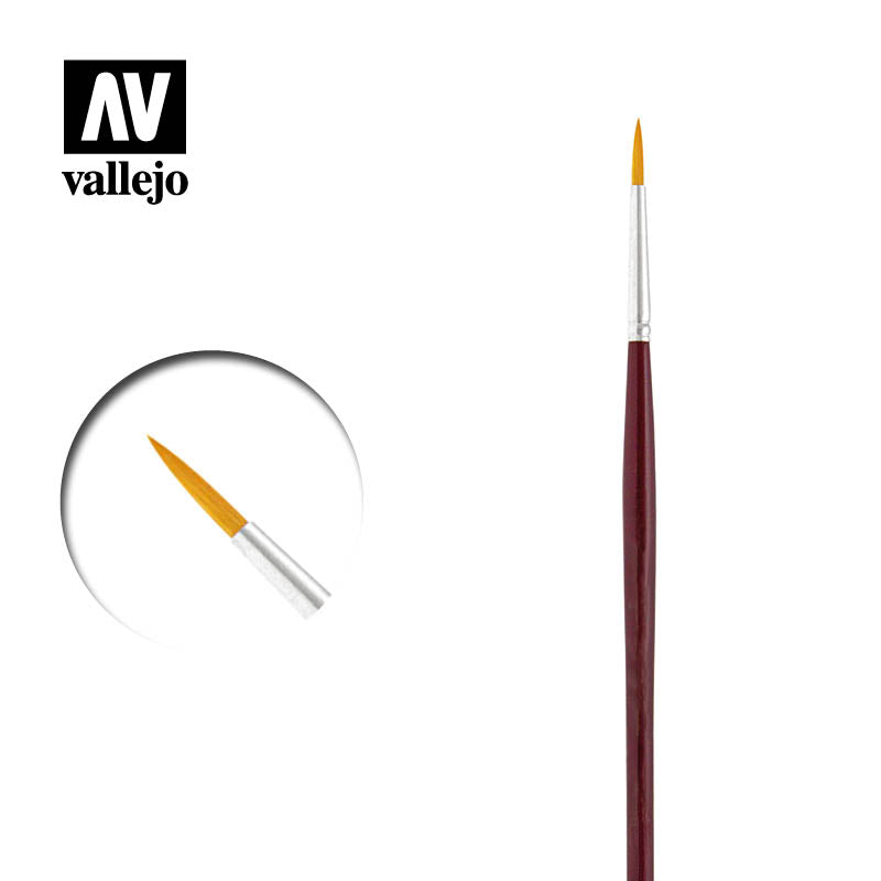 Vallejo Brushes - Detail - Round Synthetic Brush N0. 3/0