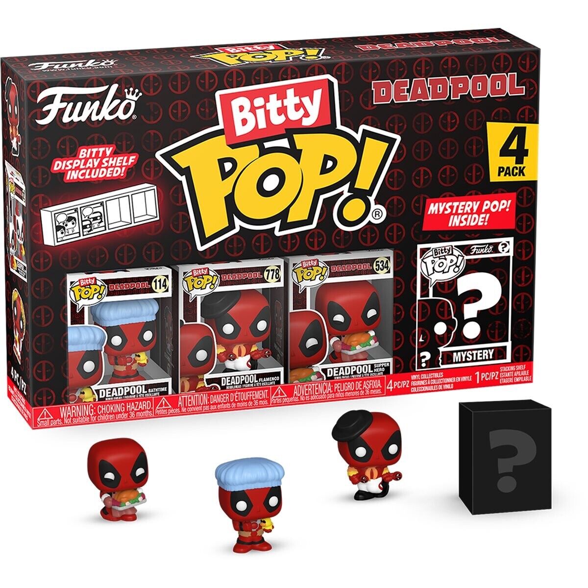 Deadpool - Bathtime Bitty Pop! 4 -Pack