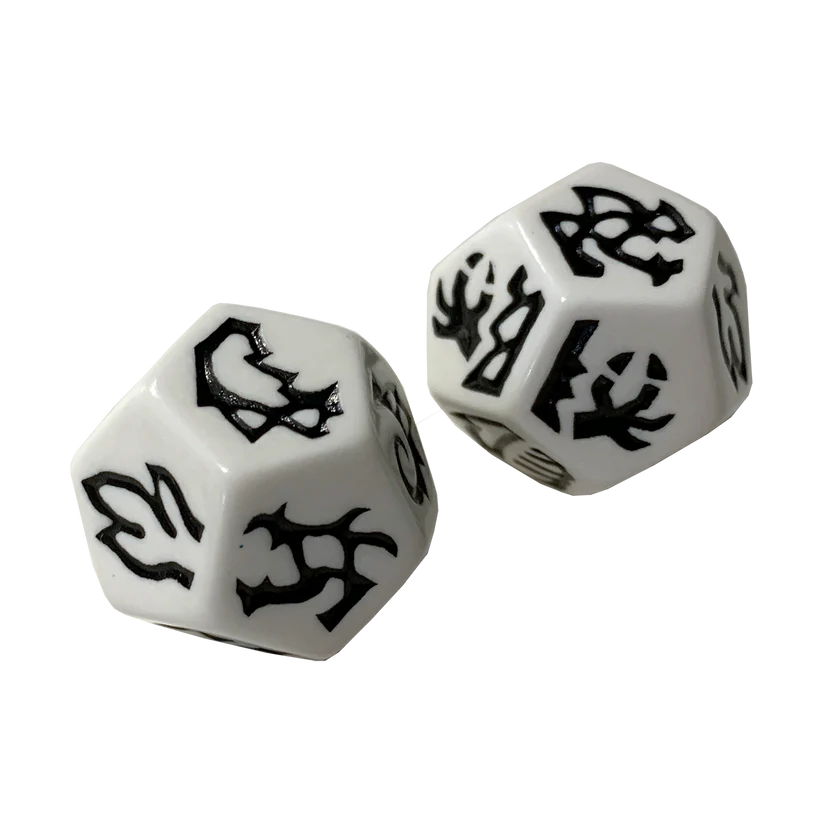 Dragon Dice: White Dragons (pair)