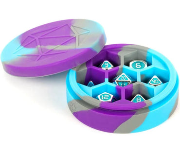 MDG Silicone Dice Case (Round) Purple/Gray/Light Blue