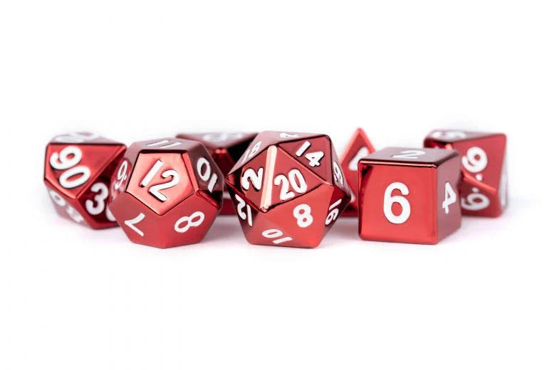 MDG Digital Poly Metal Dice Set 16mm - Red