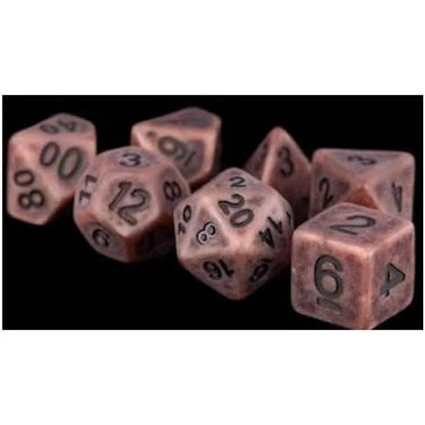 MDG Polyhedral Resin Dice Set - Ancient Copper