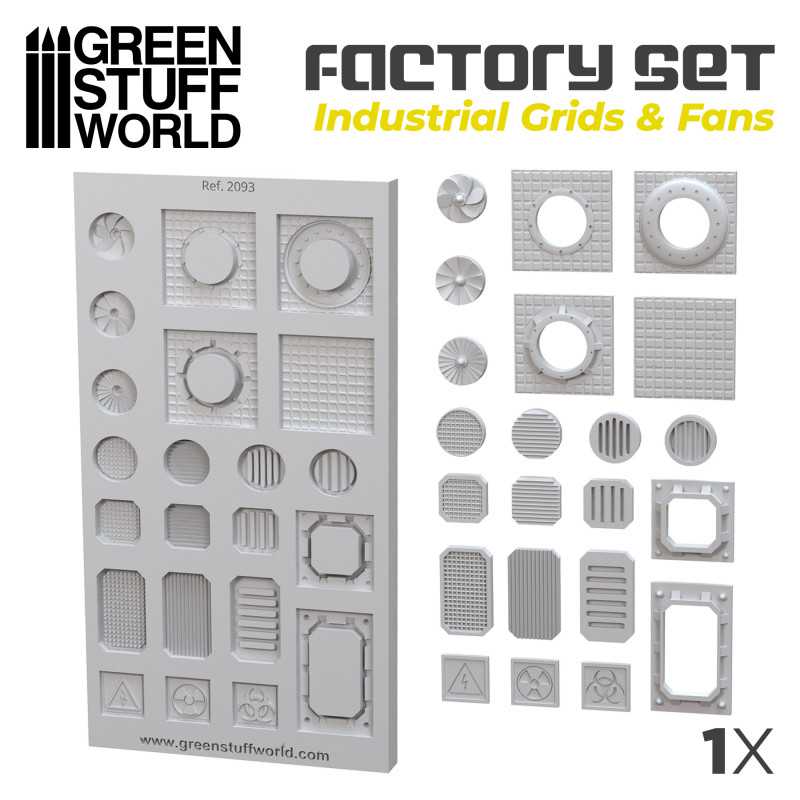 Silicone Molds - Grids and Fans - Green Stuff World