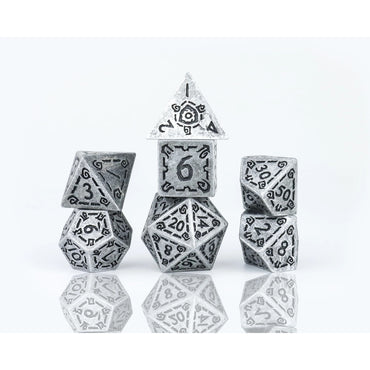 Sirius Dice - Illusory Metal - Silver Dice Set 7