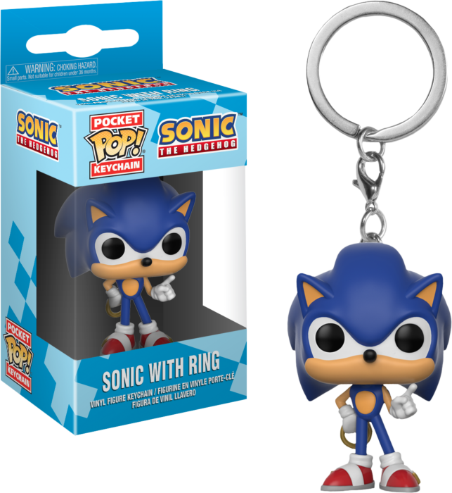 Sonic the Hedgehog - Sonic with Ring Pocket Pop! Vinyl Keychain