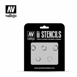 Vallejo Stencils - AFV Markings - Drum Oil Markings