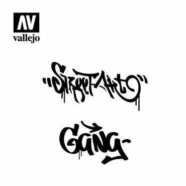 Vallejo Stencils - Lettering & Signs - Street Art Num. 2