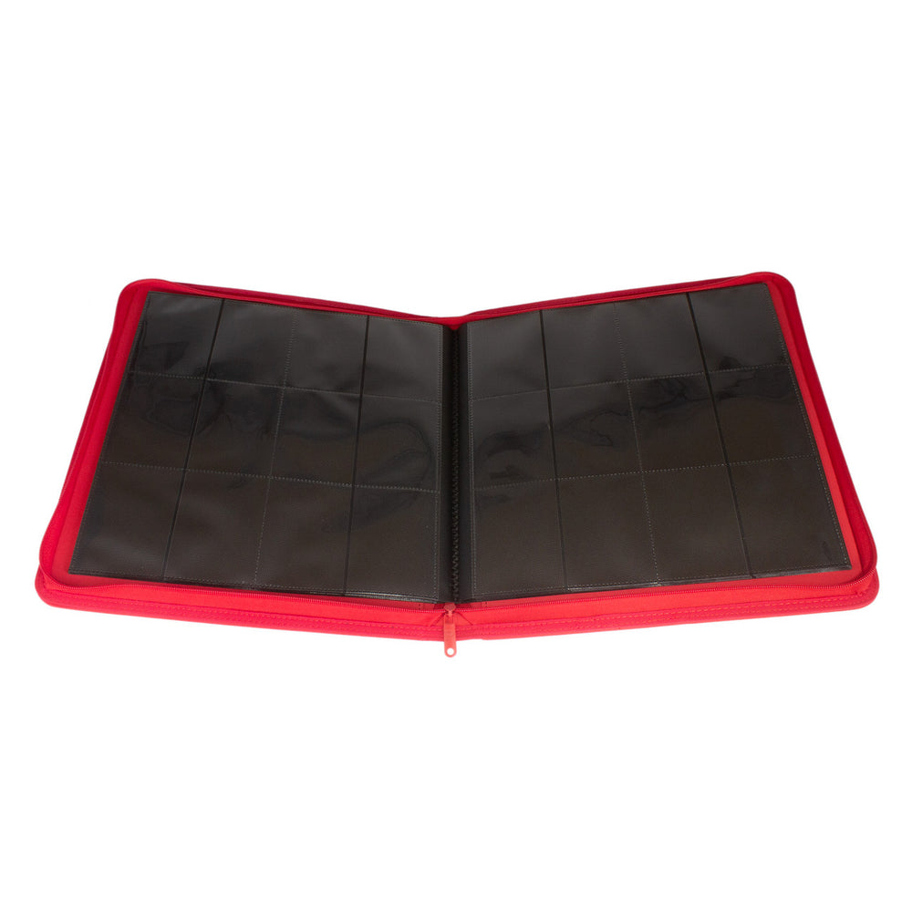 STEALTH 12 Pocket Zip Trading Card Binder - Red - Palms Off Gaming