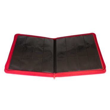 STEALTH 12 Pocket Zip Trading Card Binder - Red - Palms Off Gaming