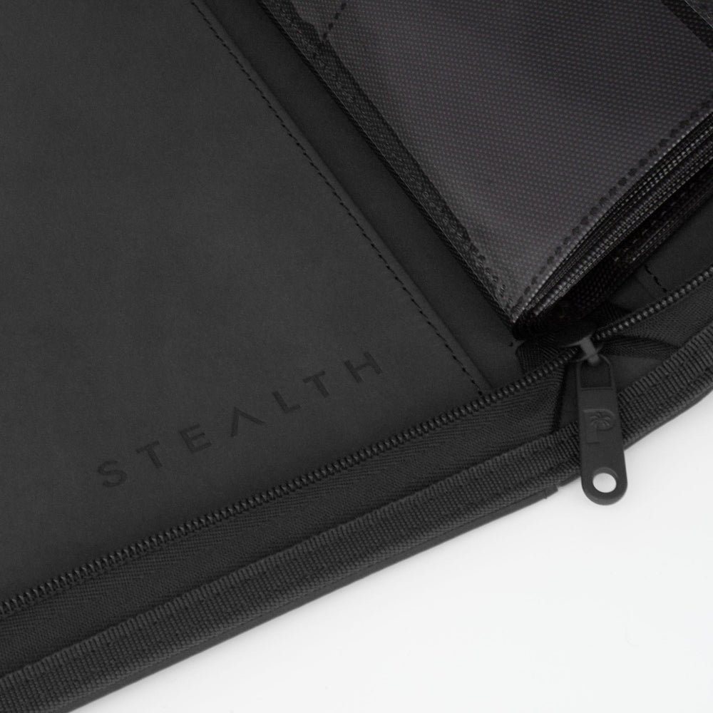 STEALTH 9 Pocket Zip Trading Card Binder - Black