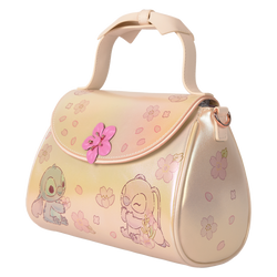 Lilo & Stitch - Cherry Blossom Bow Handle 10" Faux Leather Crossbody Bag