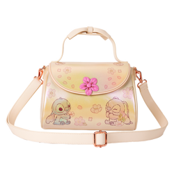 Lilo & Stitch - Cherry Blossom Bow Handle 10" Faux Leather Crossbody Bag