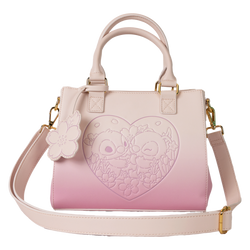 Lilo & Stitch - Cherry Blossom Heart 8" Faux Leather Crossbody Bag