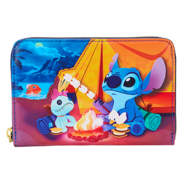 Lilo & Stitch - Camping Cuties 4" Faux Leather Zip-Around Wallet